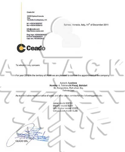 Ceado Certificate