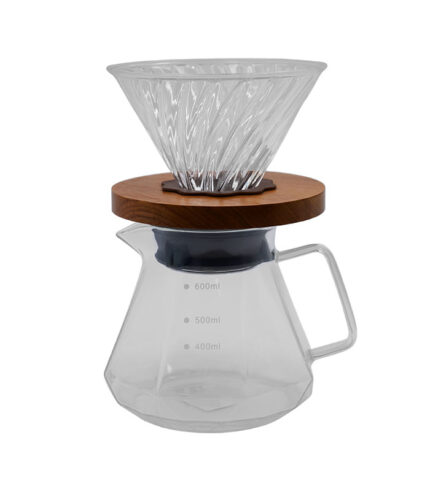 ست v60 شیشه ای با فیلتر کاغذی